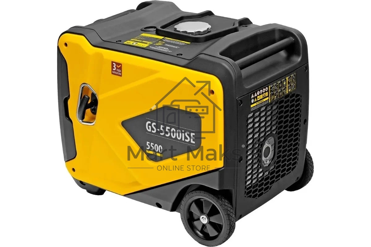 Электрогенератор бензиновый инверторный Denzel GS-5500iSE, 5.5 кВт, 78 дБ, 47 кг