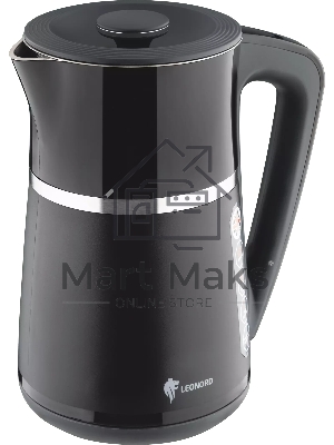 Чайник электрический LEONORD LE-1512 1,7 л, 1850-2200 Вт, черный