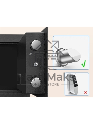 Сейф Deli ET520 310x 200x 200 мм, ключевой, электронный, черный/серебристый