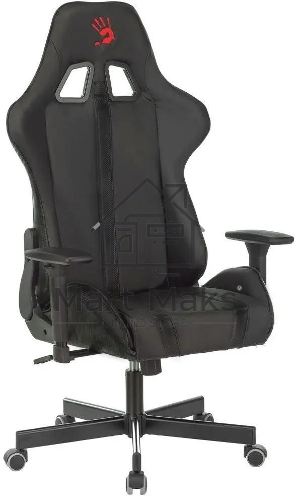 Кресло игровое A4Tech Bloody GC-600, черный, эко.кожа, крестовина металл