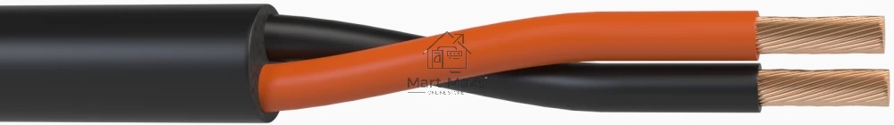 Кабель акустический 50 м, 16 AWG FRNC/LSZH, 1,5 мм2, диаметр 7мм, экран, медь 28 x 0,25 мм, черный, бухта