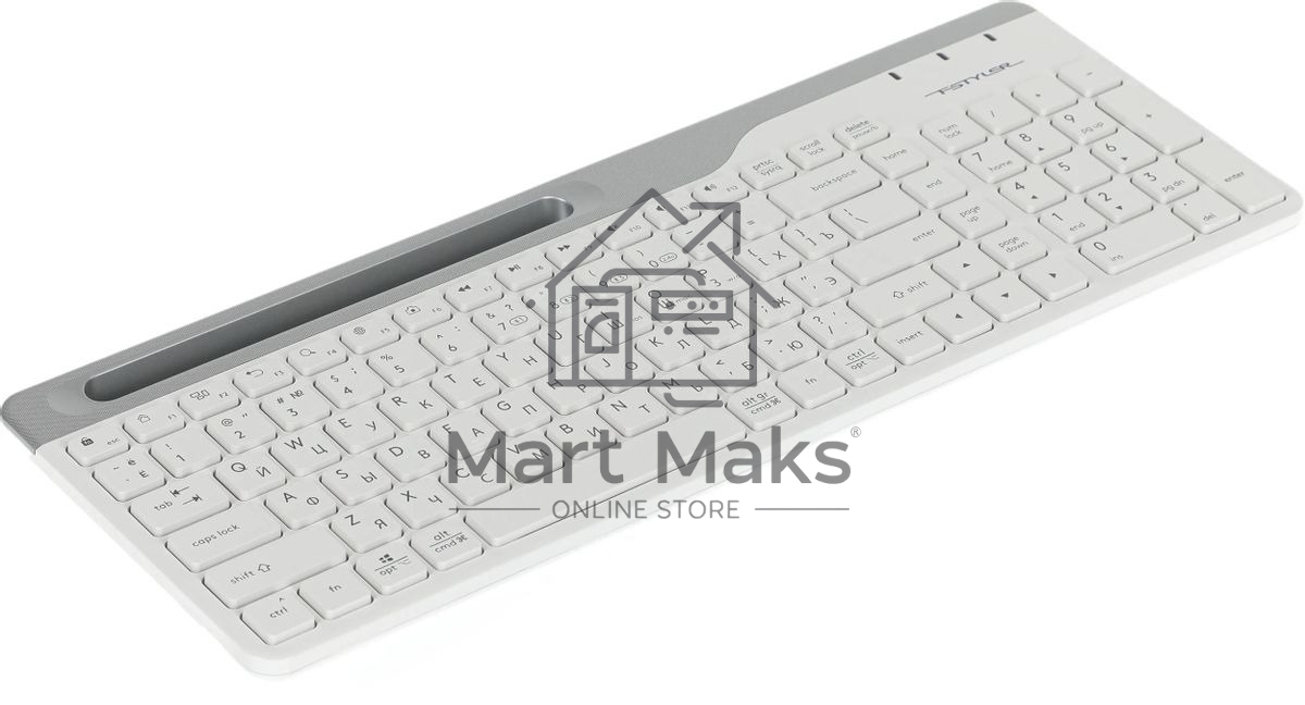Клавиатура беспроводная A4Tech Fstyler FBK25, USB, Bluetooth/Радиоканал, белый/серый
