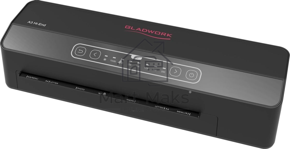 Ламинатор Gladwork jLam A3 Hi-End черный A3 (75-250мкм) 100 см/мин (6 вал.) хол.лам. лам.фото реверс