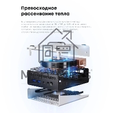 Неттоп Acer Gadget E10 ERBox 1 Ryzen 7 6800H (3.2) 16Gb SSD512Gb 680M Windows 11 Pro 2xGbitEth WiFi BT 120W черный/белый