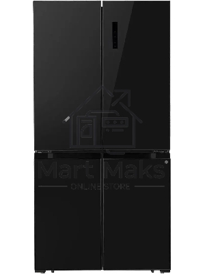 Холодильник Lex LCD505BlID черная сталь трехкамерный 321/144л морозилка снизу, No Frost, Side-by-Side