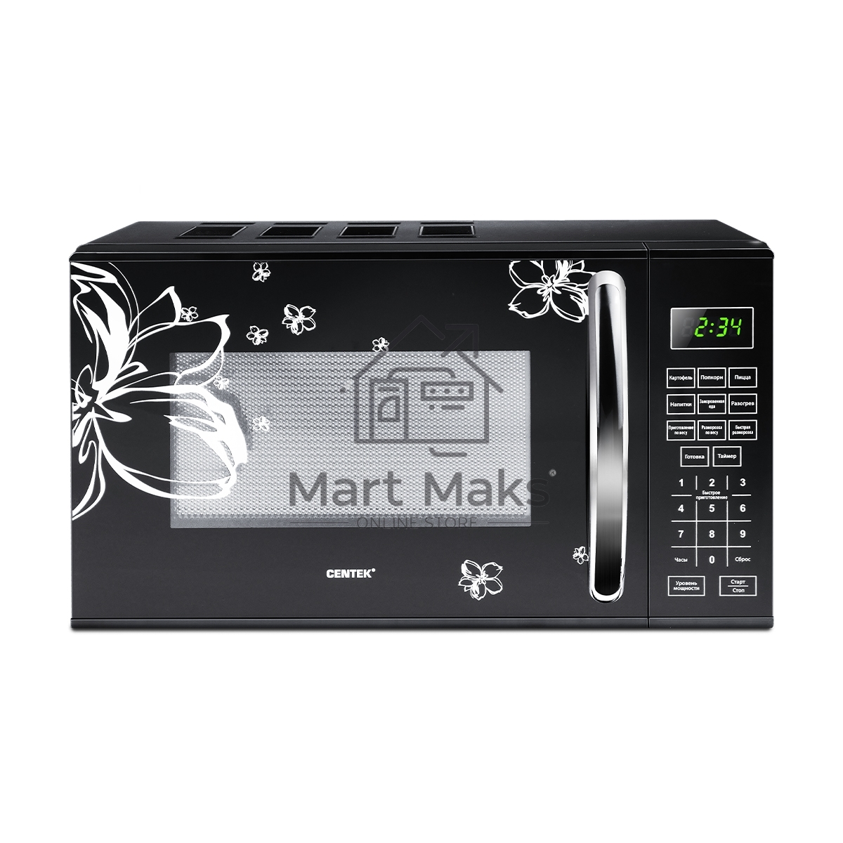 Микроволновая печь Centek CT-1579 черный, 20 л, 700 Вт, сенсор
