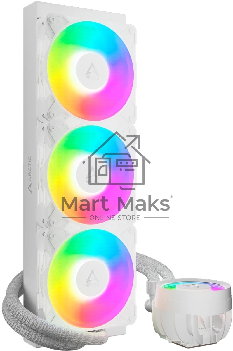 Система жидкостного охлаждения Arctic Cooling Liquid Freezer III Pro 360 ARGB Whte ACFRE00188A белый 120мм алюминий+медь 2500rpm 31db 4-pin