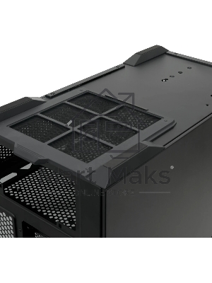 Компьютерный корпус без блока питания HSPD F711-TGbK, Panoramic Full Tower, Black, TG, 0.7 SPCC, no fans ATX, mATX, mITX 190/420/280мм 2x2.5