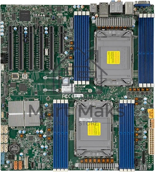Материнская плата SuperMicro X12DAI-N6, LGA 4189, Intel C621A, 16xDDR4, 8xSATA, 2xM.2, 5xPCI-E 4.0 x16, 1xPCI-E 4.0 x8, 1xVGA, 2x 1Gb LAN, 4xUSB-A 3.2 Gen 1, 1xUSB-A 3.2 Gen 2, E-ATX