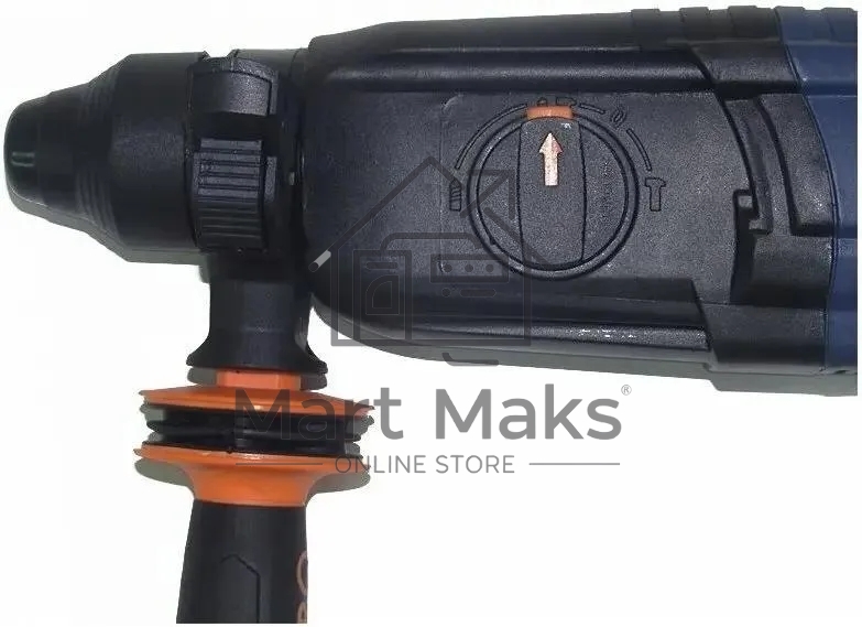 Перфоратор монтажный MAX-PRO MPRH800/26VP 800Вт, 0-1100 об/мин, 2,8 Дж, 3 режима, Д/Б/М-30/26/13, 3,4 кг, SDS-PLUS, антивибрационная ручка, резиновые вставки, рез