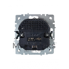 Розетка 1-местная IEK BRITE РЮш10-1-БрА (BR-R14-16-U21-D21-K47) с заземлением, с защитными шторками, 16А, с USB A+A 5В 2,1А, алюминий