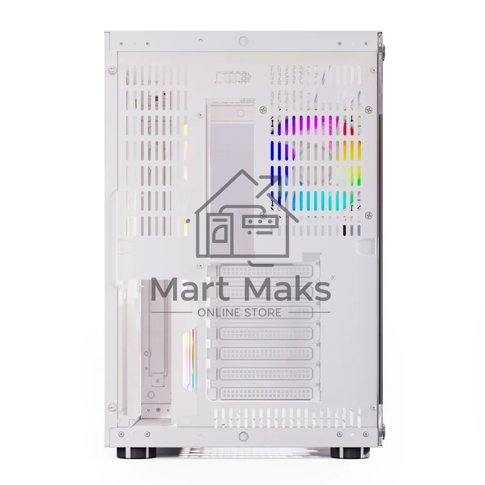 Компьютерный корпус ABR Sea View White (1*USB Type-C, 2*USB 2.0, HD Audio, 4xRGB Fan, ATX, Micro-ATX)