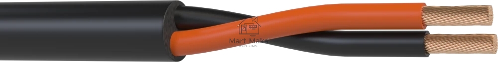 Кабель акустический 50 м, 14 AWG HighFlex, 4 мм2, диаметр 11мм, медь 120 x 0,2 мм, черный, бухта