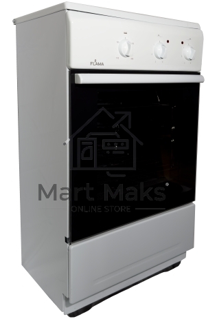 Плита электрическая Flama CE 3201 W белый, конфорок 2 шт, духовка 30 л, 50 см x 85 см x 36 см