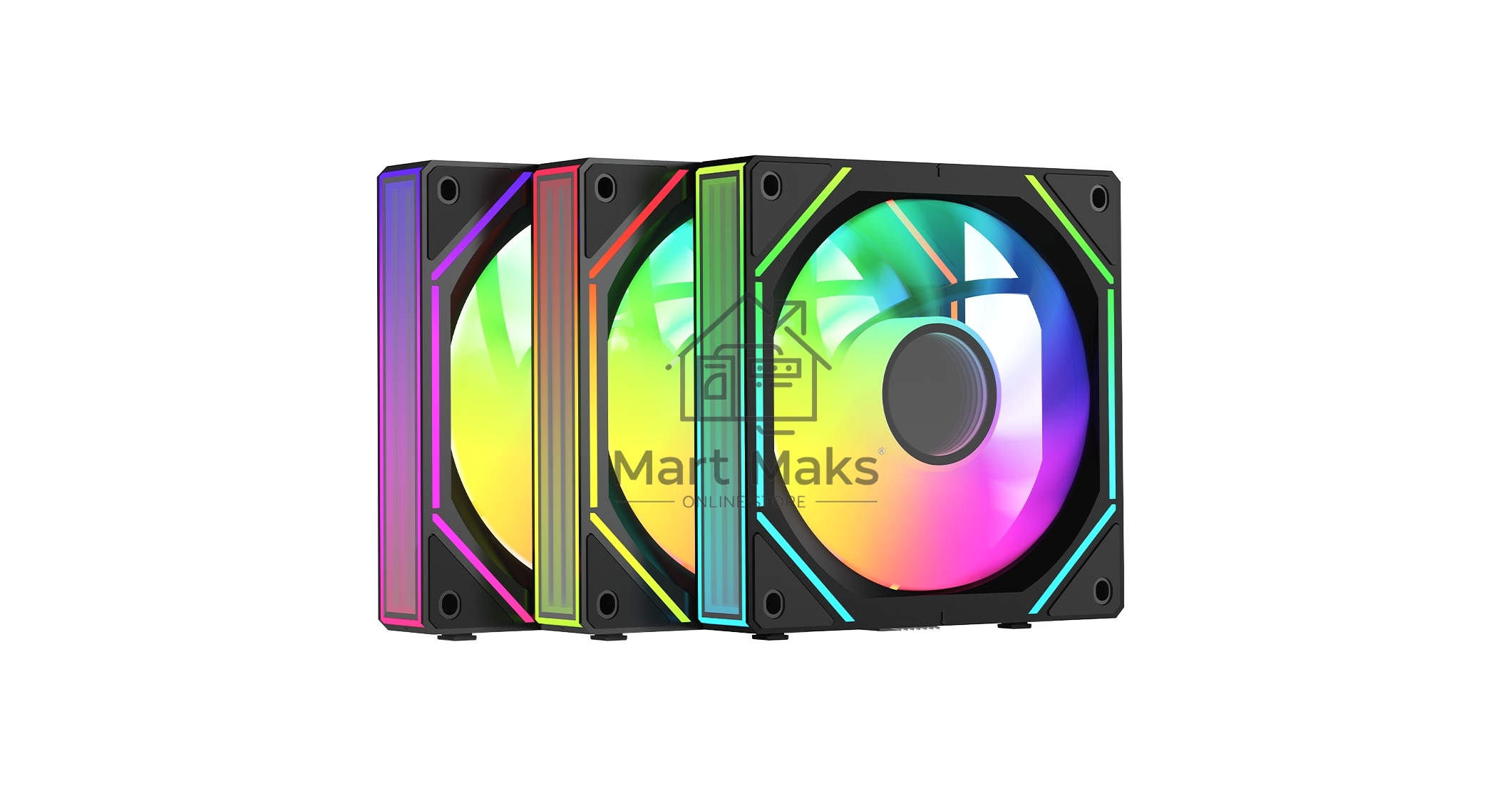 Комплект реверсных вентиляторов Gamma F12 UNI BK ARGB REVERSE BLADE 3in1