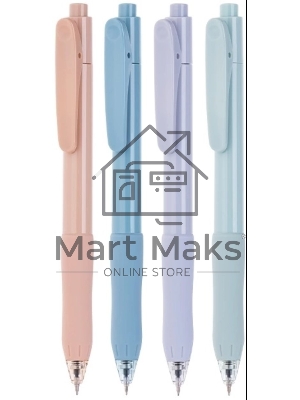 Ручка гелевая автоматическая Deli EG157-BL ассорти, d=0.5мм, синие чернила, резиновая манжета