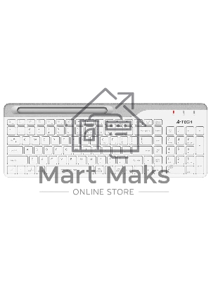 Клавиатура беспроводная A4Tech Fstyler FBK25, USB, Bluetooth/Радиоканал, белый/серый