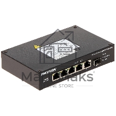 Коммутатор Hikvision DS-3T0306HP-E/HS, 3×100 Мбит/с PoE+ + 1×100 Мбит/с Hi-PoE + 1×1 Гбит/с + 1×1 Гбит/с SFP, неуправляемый