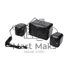 Акустическая система 2.1 Gembird SPK-21R, 11Вт, пластик, рег.громкости, RGB подсветка, черный