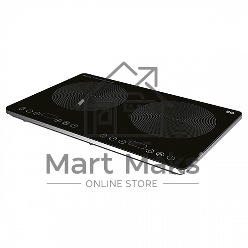 Индукционная плитка BQ HP105W Black-Silver, Мощность 3500 Вт (2000 Вт левая конфорка + 1500 Вт правая конфорка)