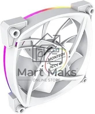 Вентилятор для корпуса MONTECH AX120 PWM белый, 120 мм, 1600 об/мин, 27 дБ, 4 pin