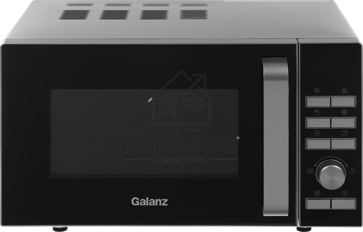 Микроволновая печь Galanz MOS-2402FDS серебристый/черный, 20 л, 800 Вт, переключатели - кнопки/поворотный механизм