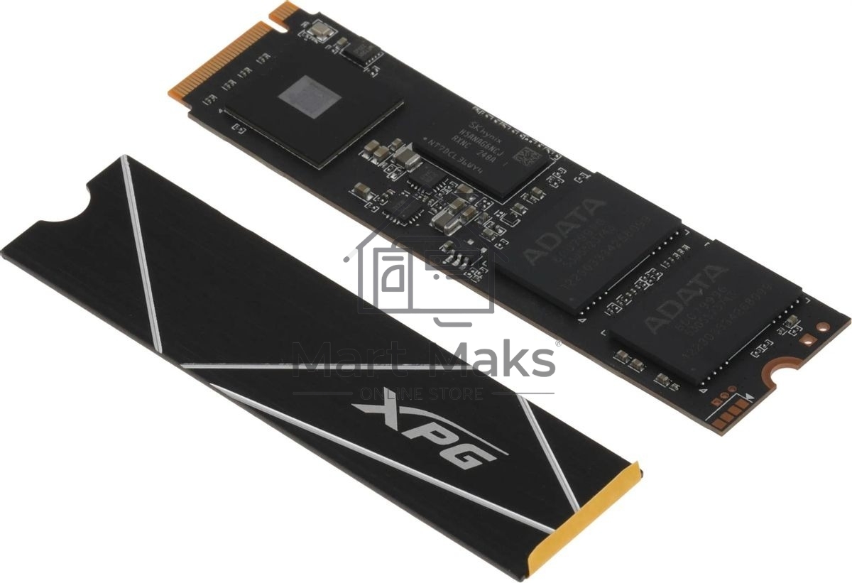 Накопитель SSD ADATA XPG BLADE S70, 4Tb, PCIe 4.0 x4, M.2 2280, NVMe, R/W 7400/6600, с радиатором