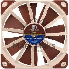 Вентилятор корпусной Noctua NF-F12 5V PWM, 120 мм, 1500 об/мин, 22.4 дБ, 4 pin PWM, без подсветки