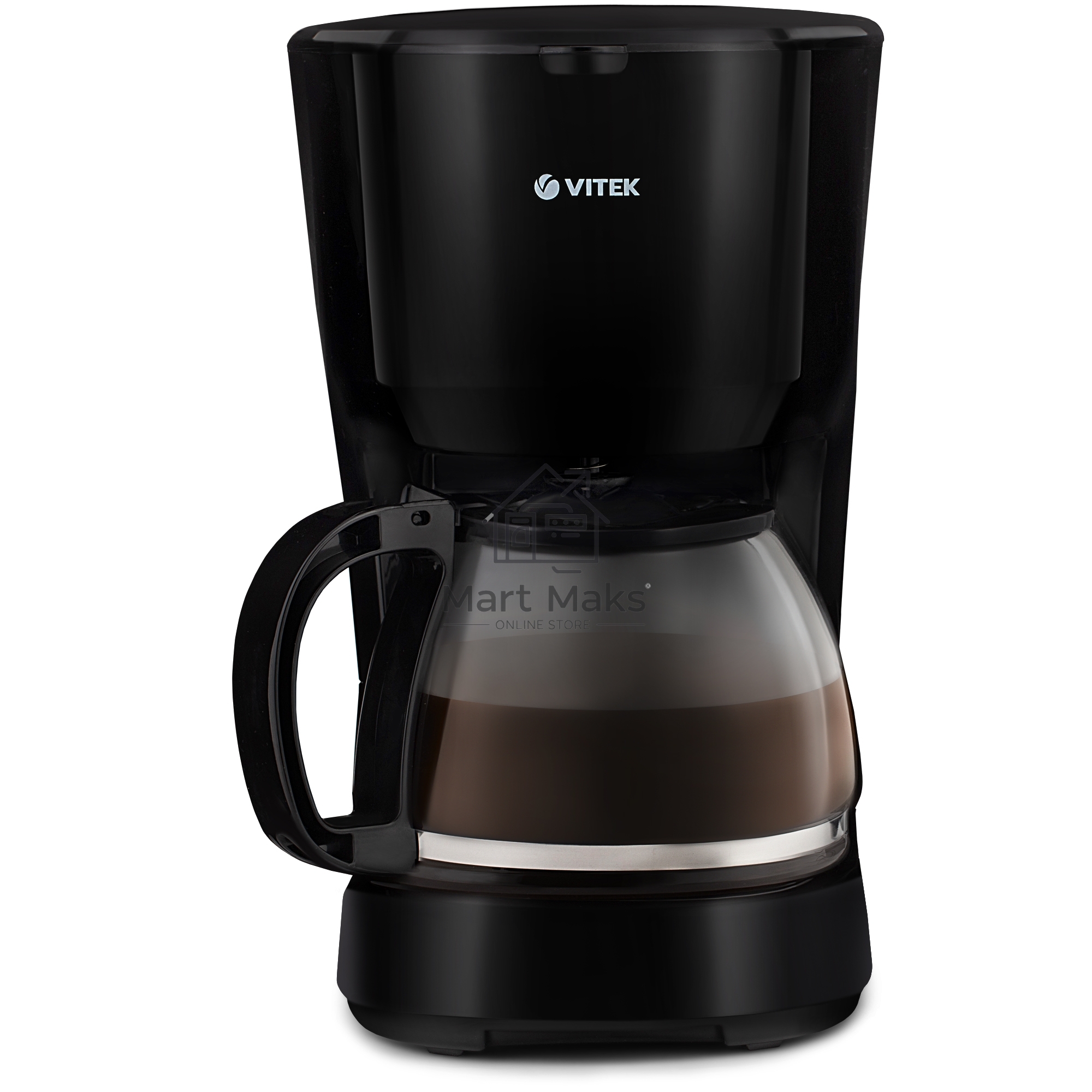 Кофеварка капельная Vitek VT-1528 BK черный, исп. кофе - молотый, 1.25 л, 750 Вт