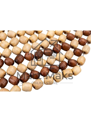 Накидка на сиденье NOVA BRIGHT массажная с подголовником (деревянная, покрытая светлым лаком) (127х38см) 36578