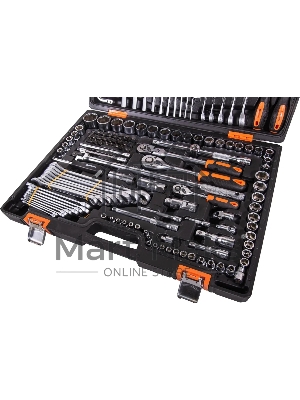 Набор инструментов ВИХРЬ 1/2, 1/4, CrV, в кейсе 142 предмета 73/6/7/13