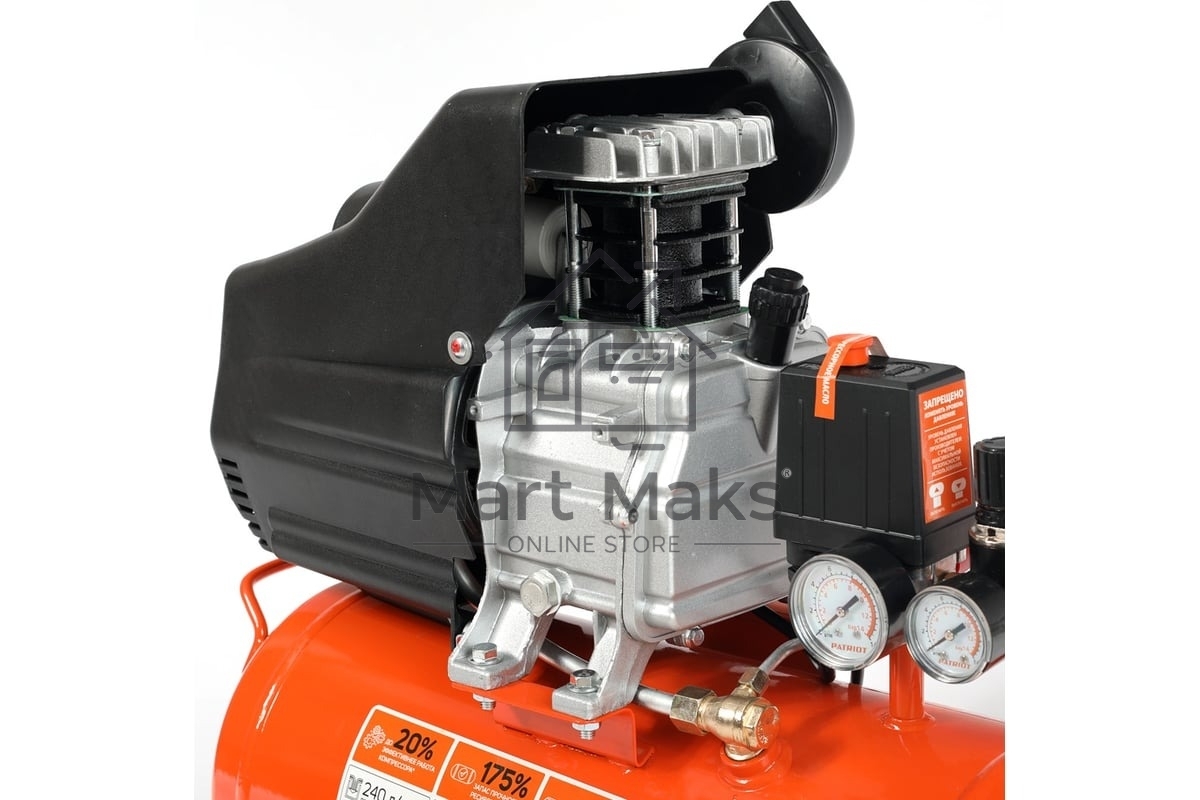 Компрессор Patriot EURO 24-240K + набор пневиоинструмента KIT 5В1.5кВт 220В 240л/мин 24л