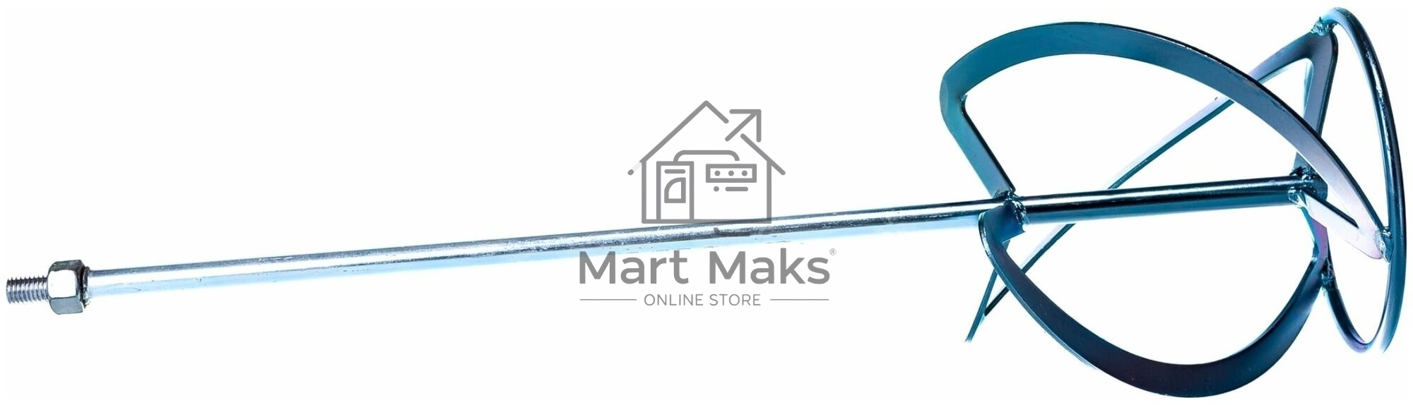 Насадка для миксера Сибртех, для тяжелых растворов,120 х 590 мм, оцинкованная,хвостовик резьба М14