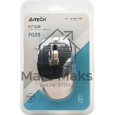 Мышь беспроводная A4Tech Fstyler FG35 золотистый/черный, 2000 dpi, радиоканал, USB, кнопки - 6