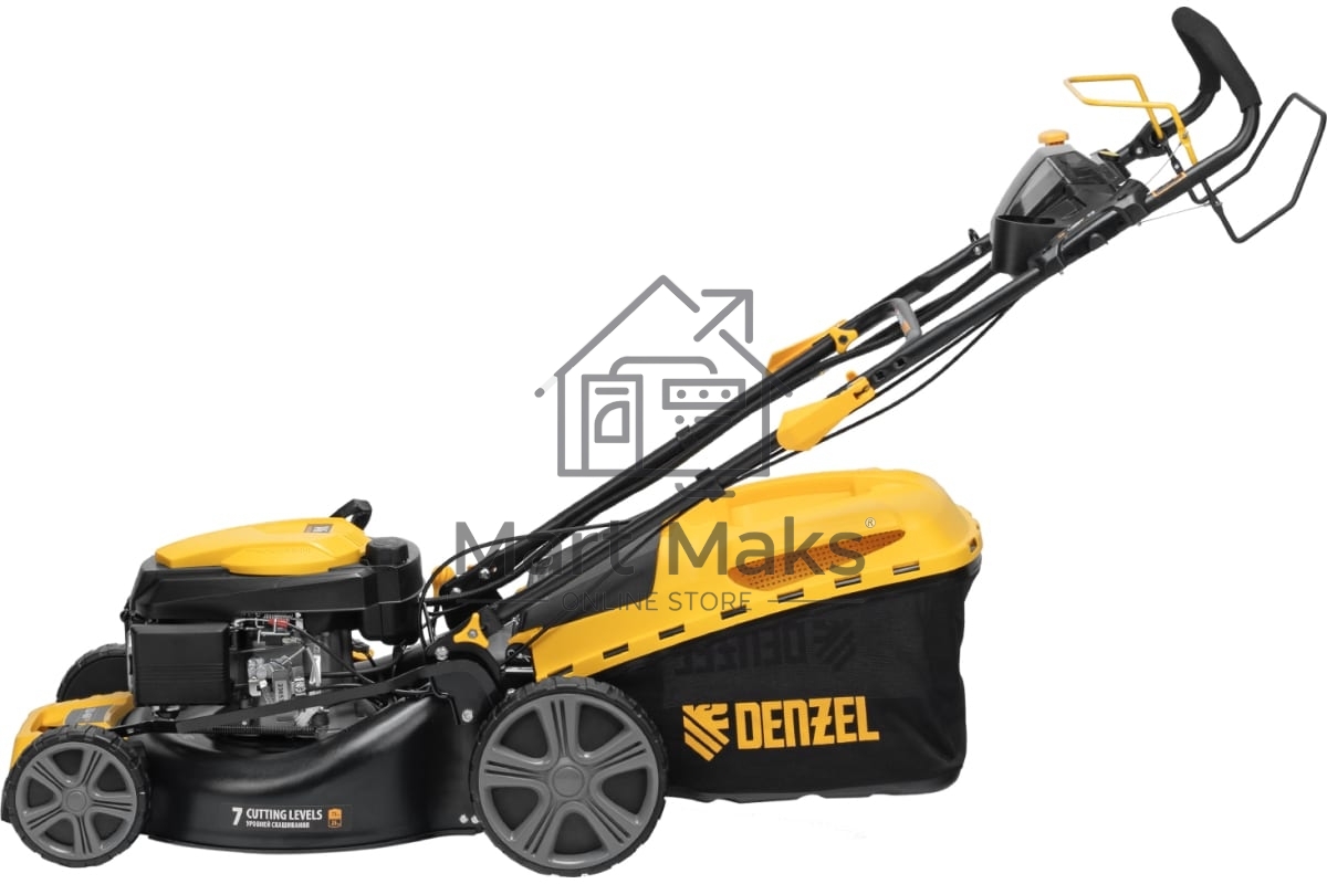 Газонокосилка бензиновая GLD-460SP-VE, 146 см3, шир. 46см, привод, вариатор, эл.старт, 60 л Denzel