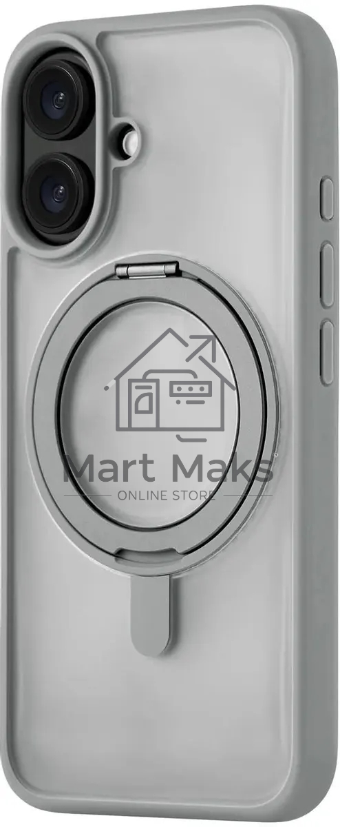 Чехол (клип-кейс) uBear для Apple iPhone 16 Clip 360 with MagSafe серый (CS438GR61RG-I24M)