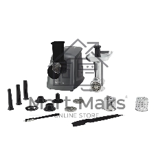 Мясорубка электрическая Polaris PMG 3090 RUS графит, 3000 Вт, 3.5 кг/мин, реверс, защита от перегрузки, металлический лоток, насадки - 11