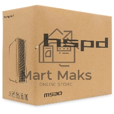 Компьютерный корпус без блока питания HSPD M530, Mesh Mid Tower, Black, TG, 0.4 SPCC, no fans ATX, mATX, mITX 155/290/200mm 2x2.5