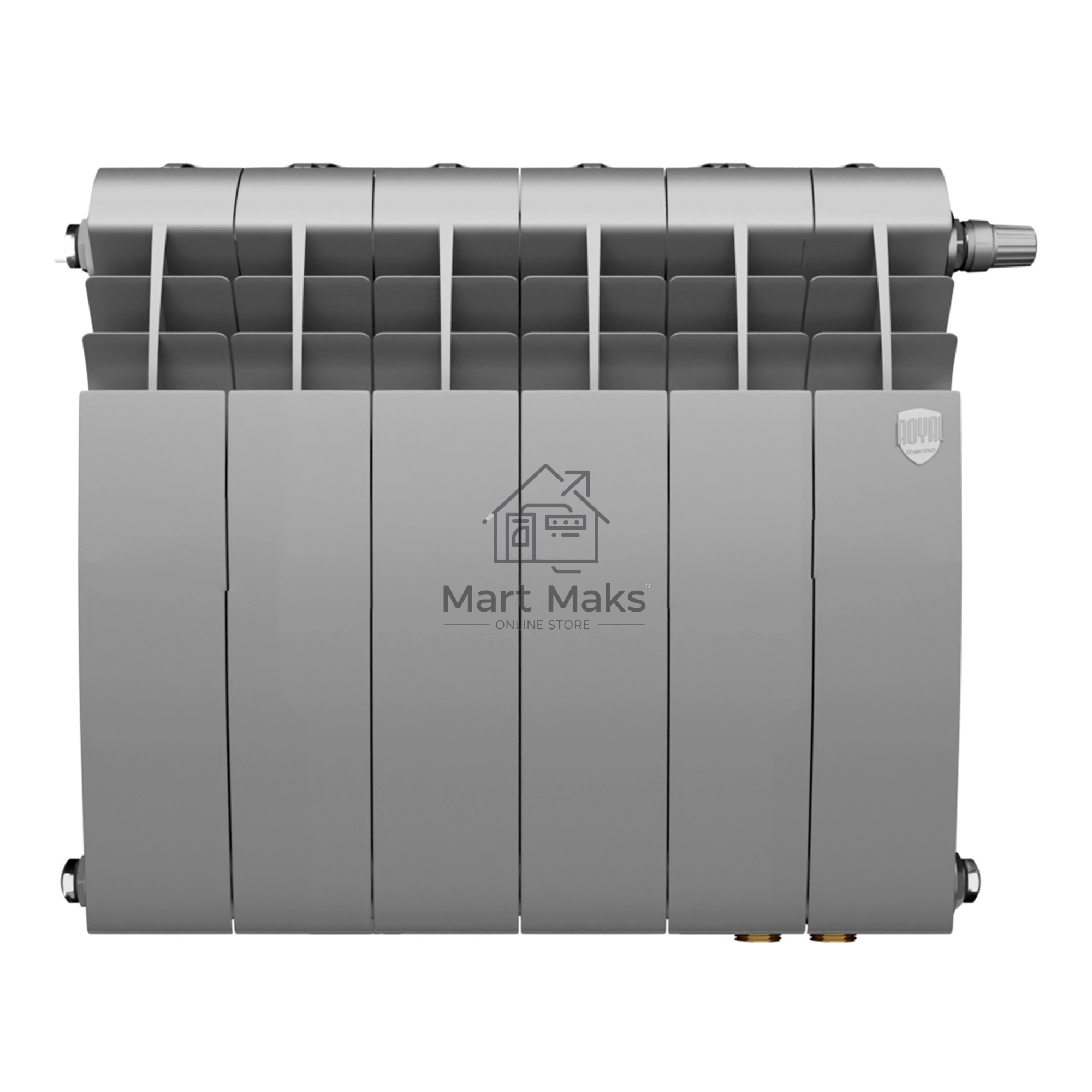 Радиатор Royal Thermo BiLiner 350 Silver Satin VR80 - 6 секц.