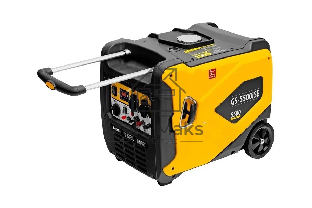 Электрогенератор бензиновый инверторный Denzel GS-5500iSE, 5.5 кВт, 78 дБ, 47 кг