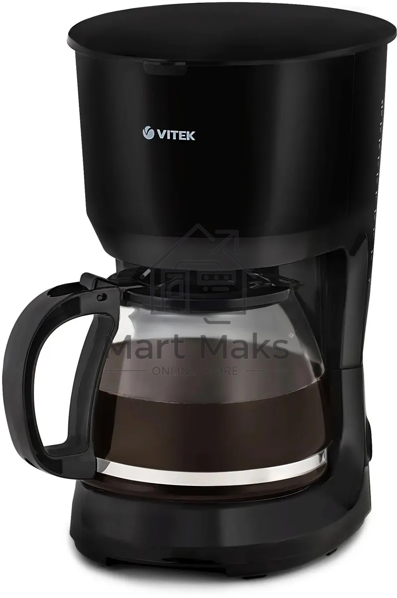Кофеварка капельная Vitek VT-1528 BK черный, исп. кофе - молотый, 1.25 л, 750 Вт