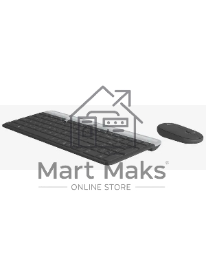 Комплект беспроводной клавиатура+мышь Logitech Slim Wireless Desktop MK470 черный