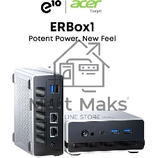 Неттоп Acer Gadget E10 ERBox 1 Ryzen 7 6800H (3.2) 16Gb SSD512Gb 680M Windows 11 Pro 2xGbitEth WiFi BT 120W черный/белый