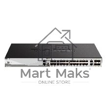Коммутатор D-Link DGS-3130-30TS/B1A, 24×1 Гбит/с + 2×10 Гбит/с Base-T + 4×10 Гбит/с SFP+, управляемый