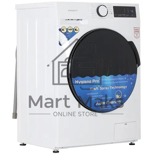 Стиральная машина Kraft KF-HD8142WE белая, загрузка фронтальная 8кг, 1400 об/мин., класс: A+++