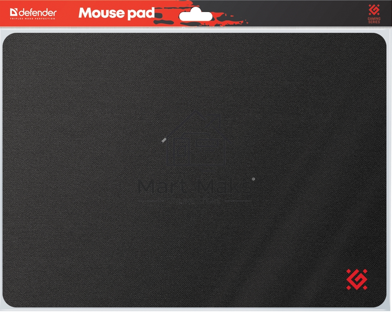 Коврик для мышки Defender S 250x350x3 мм, ткань+резина черный