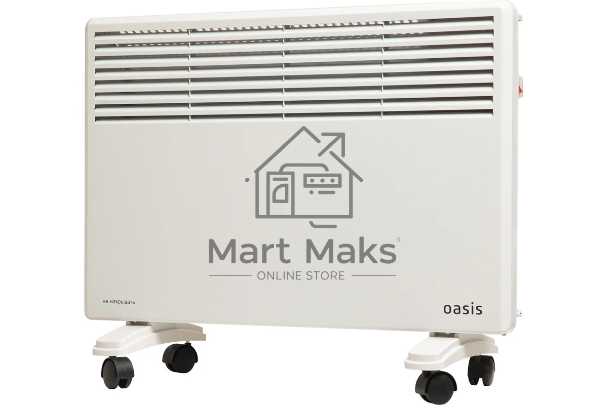 Конвектор Oasis EK-15 белый, 1500 Вт, 20 м2, термостат, дисплей