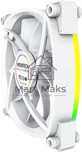 Вентилятор для корпуса MONTECH AX120 PWM белый, 120 мм, 1600 об/мин, 27 дБ, 4 pin
