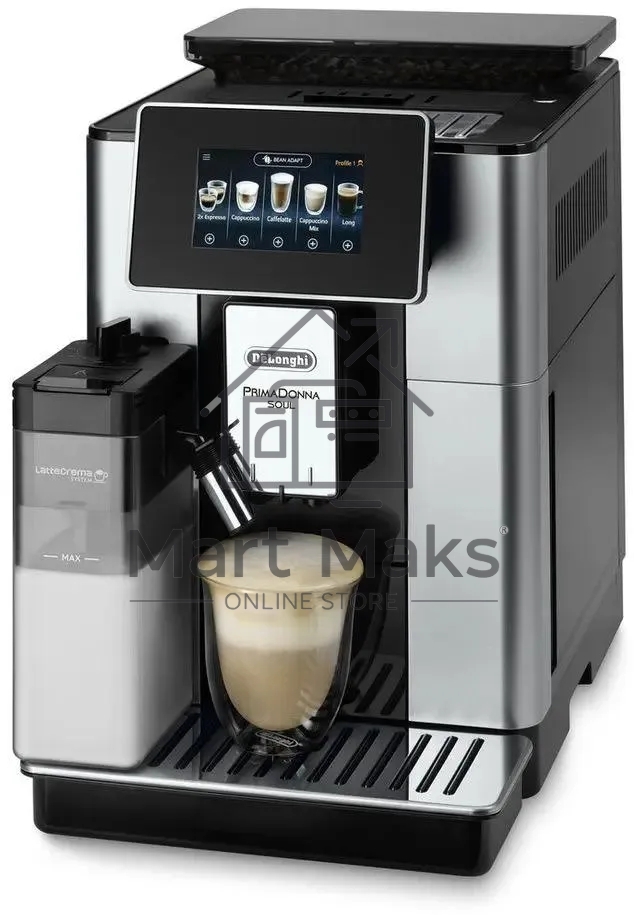 Кофемашина автоматическая DeLonghi ECAM610.55.SB черный/серебристый, исп. кофе - молотый/зерновой, 2.2 л, 1450 Вт, 19 Бар