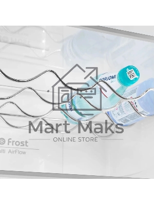 Холодильник Maunfeld MFF200NFWE белый, двухкамерный, 271/106 л, морозилка снизу, Total No Frost